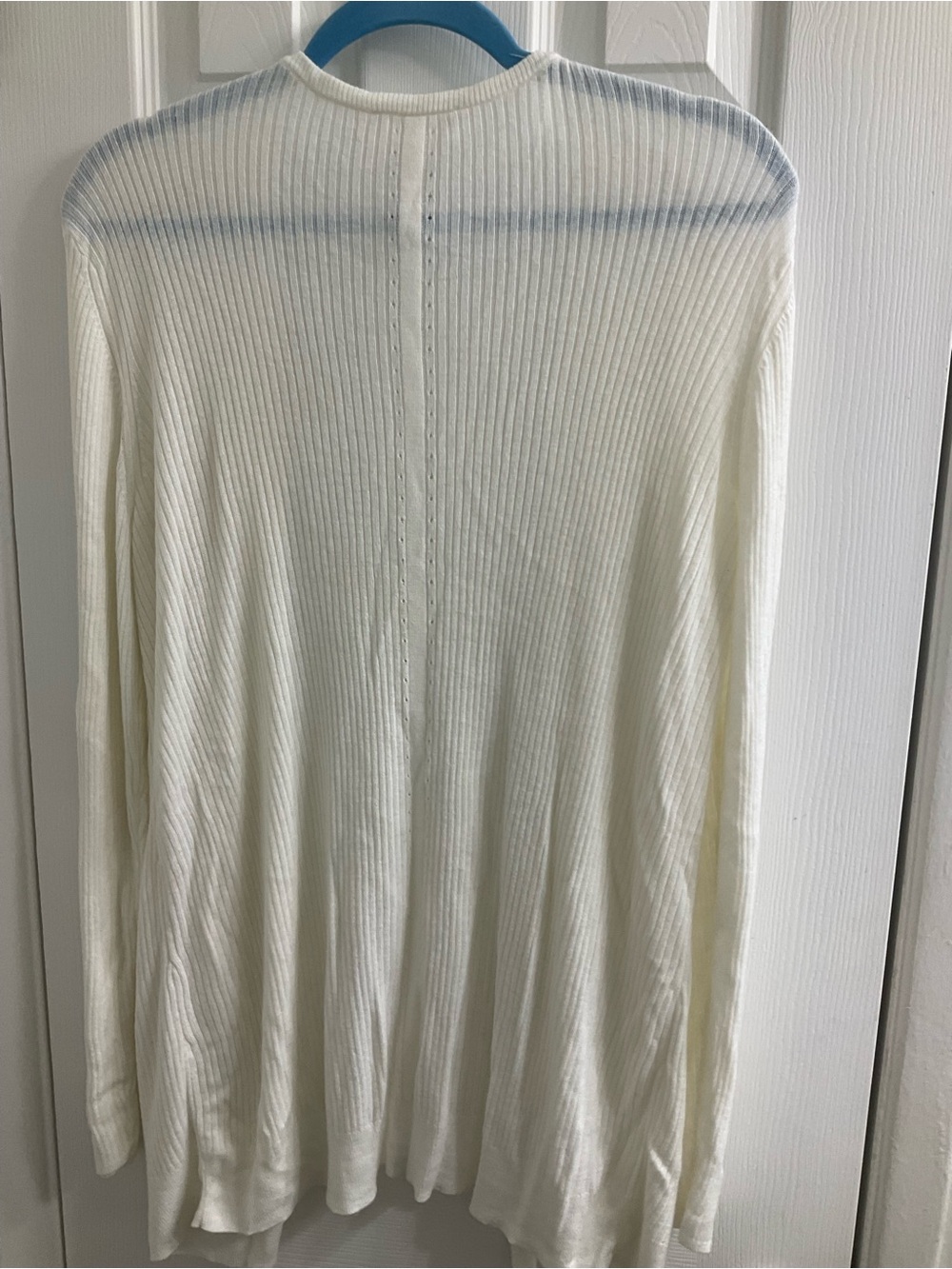 Soma Cream Open-Front Ribbed Cardigan - Picture 2 of 2